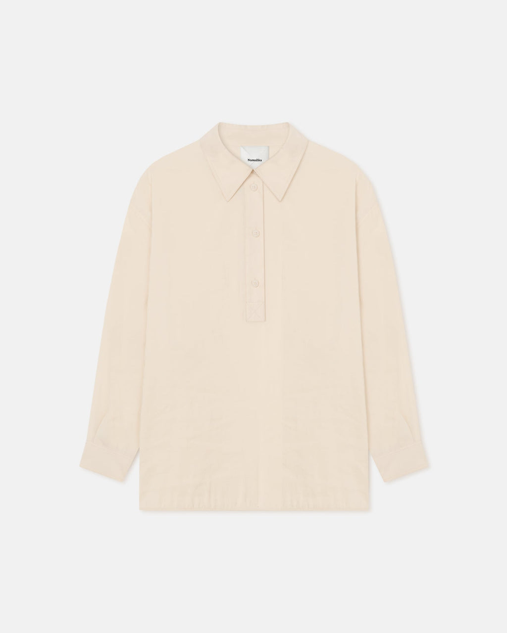 Nanushka Linka - Glass Poplin Shirt - Oat