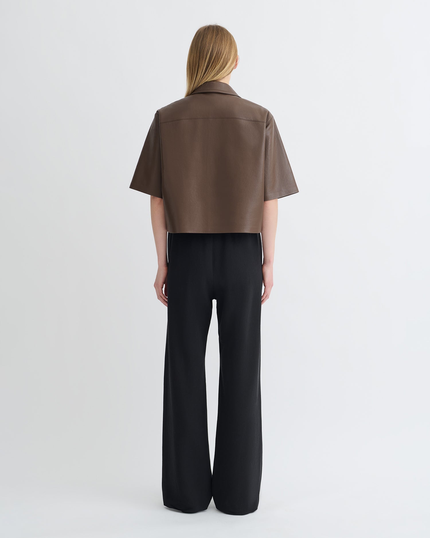 Nanushka Maisie - Regenerated Leather Shirt - Chocolate