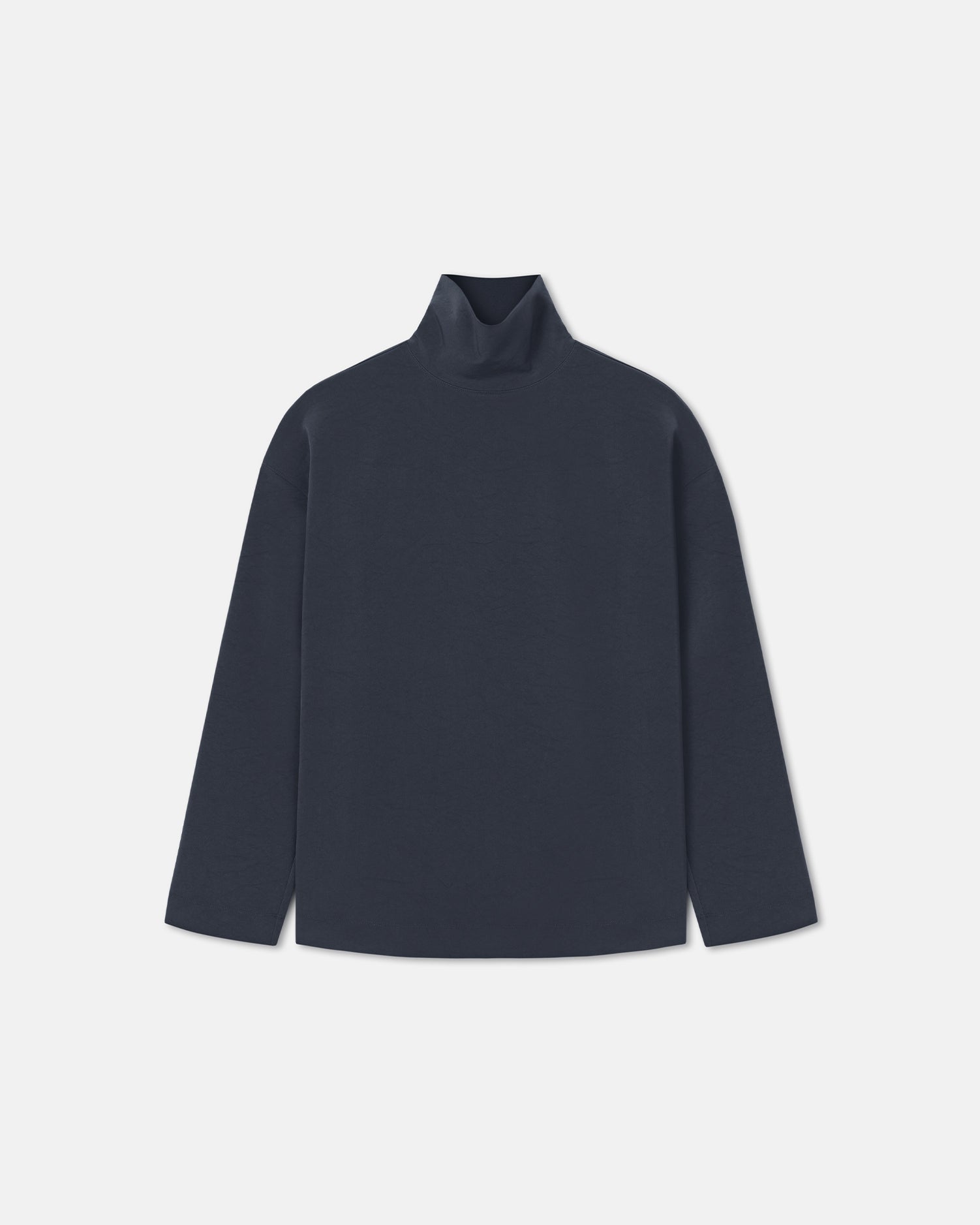 Nanushka Sitara - Paper Jersey Turtleneck Top - Dusty Blue