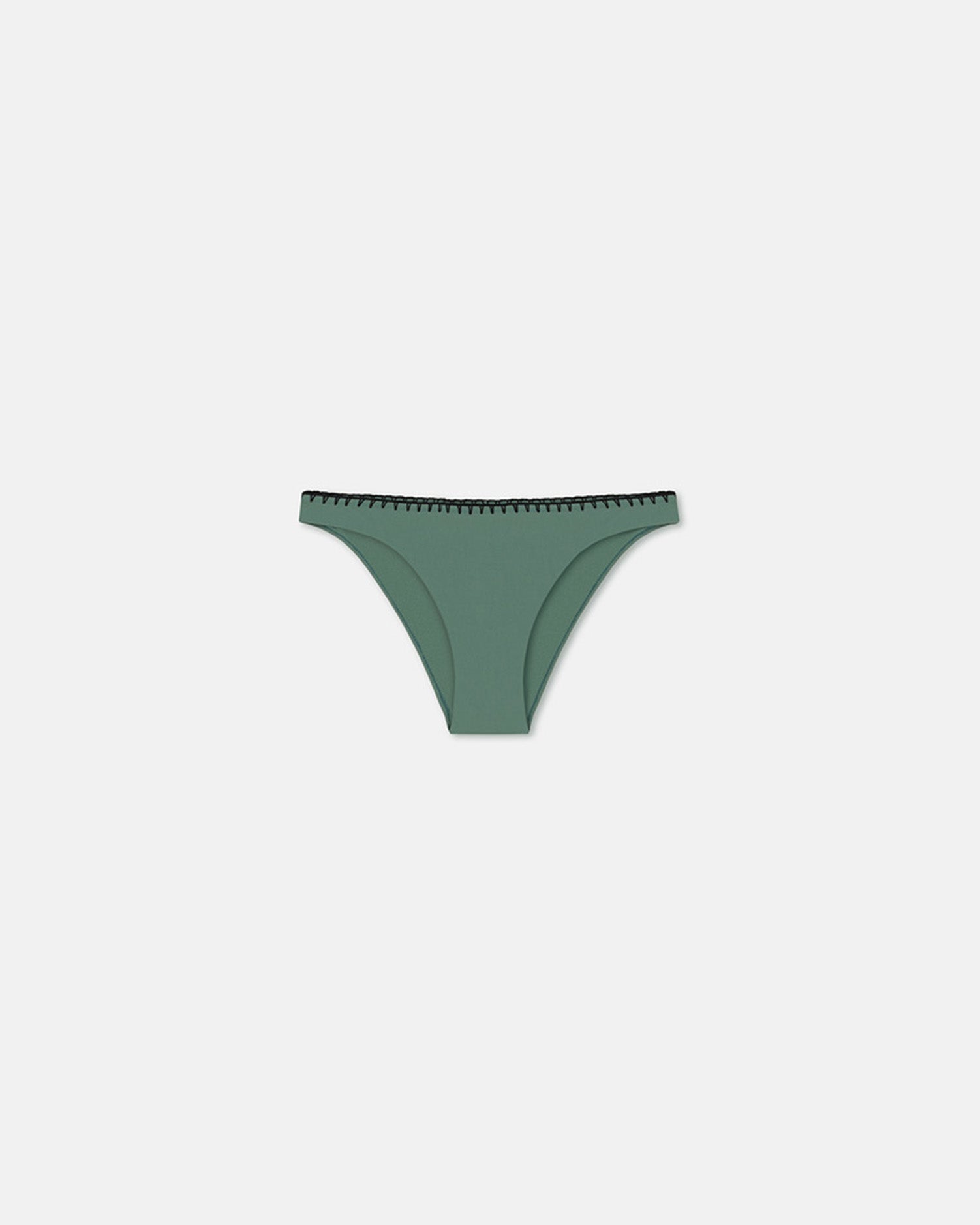Nanushka Merve - Crochet Bikini Bottoms - Sea Green/Black