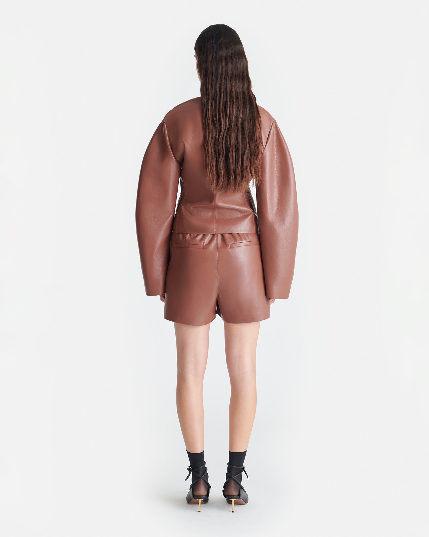 Nanushka Kiyo - Okobor™ Alt-Leather Blazer - Henna