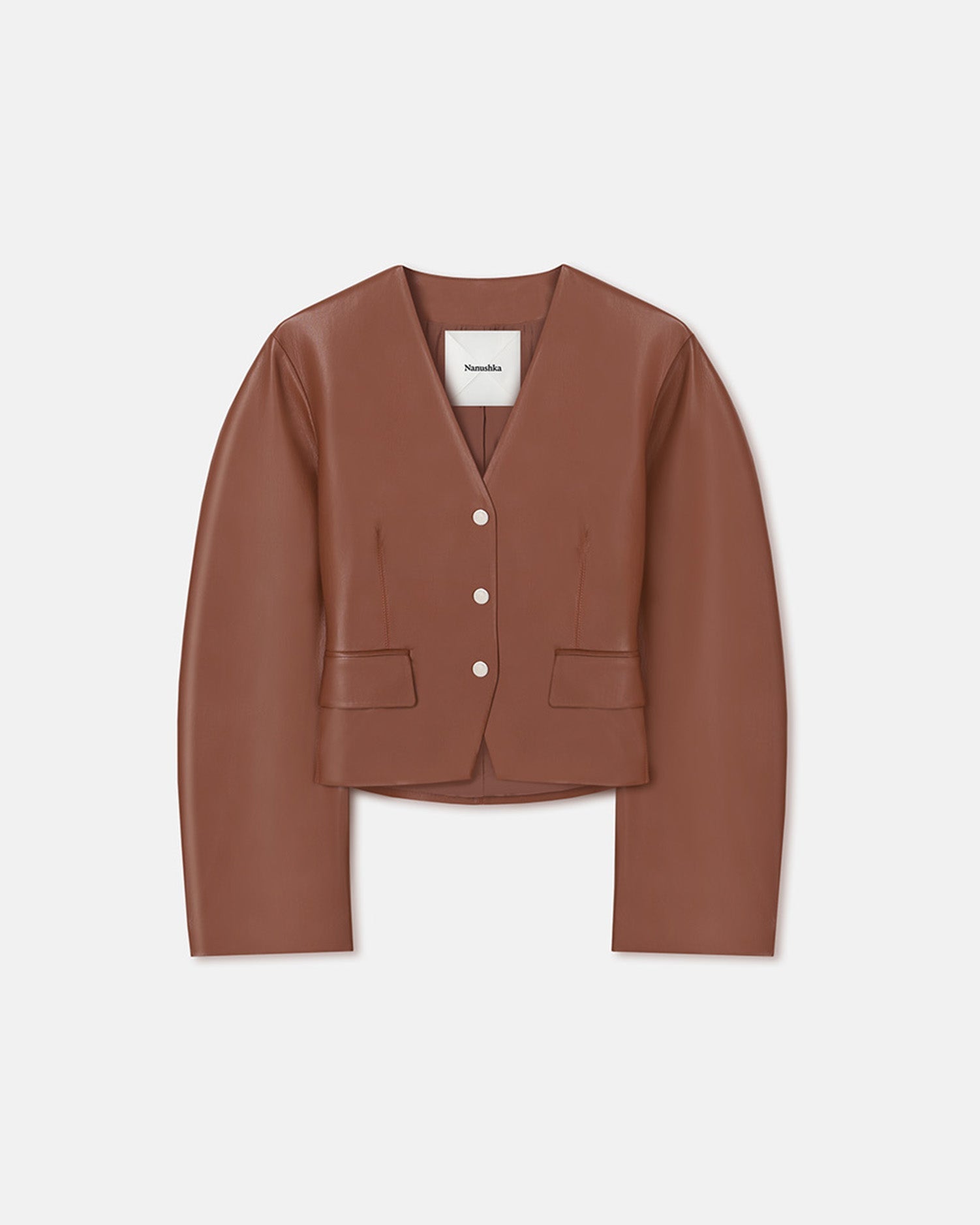 Nanushka Kiyo - Okobor™ Alt-Leather Blazer - Henna
