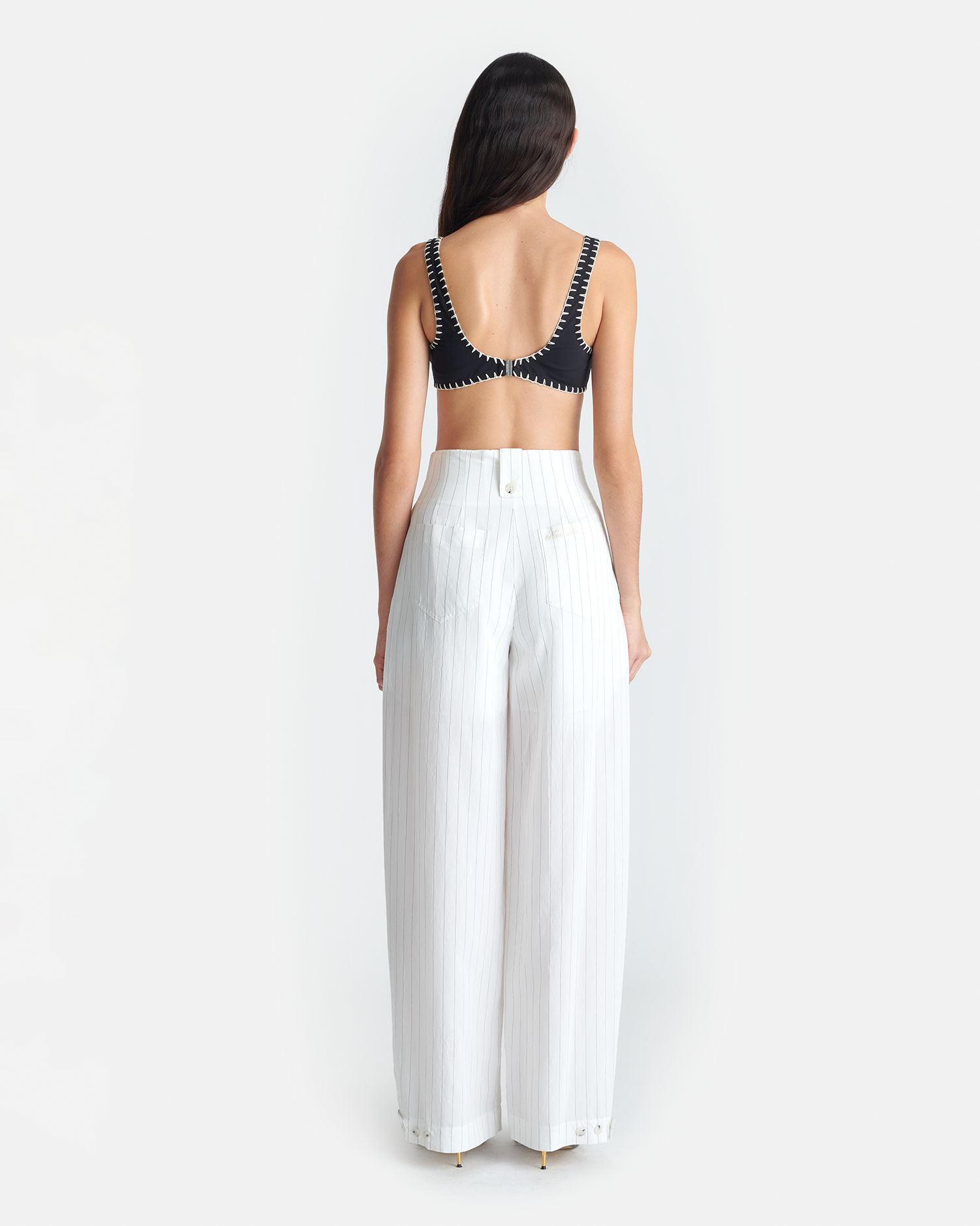 Nanushka Jenci - Pleated Wide-Leg Pants - White