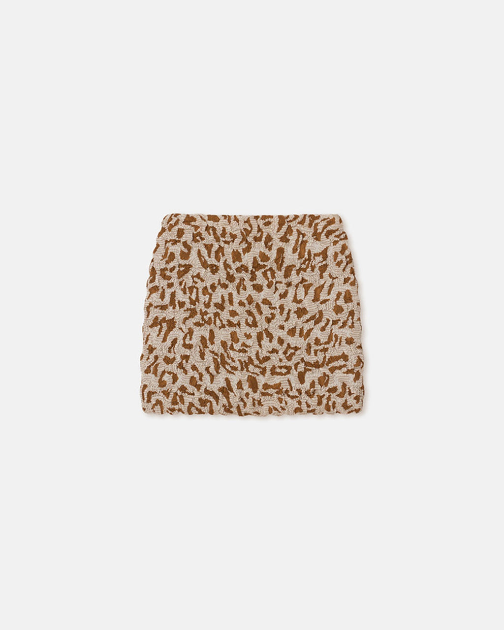 Nanushka Lyle - Seersucker Cotton Voile Mini Skirt - Ocelot