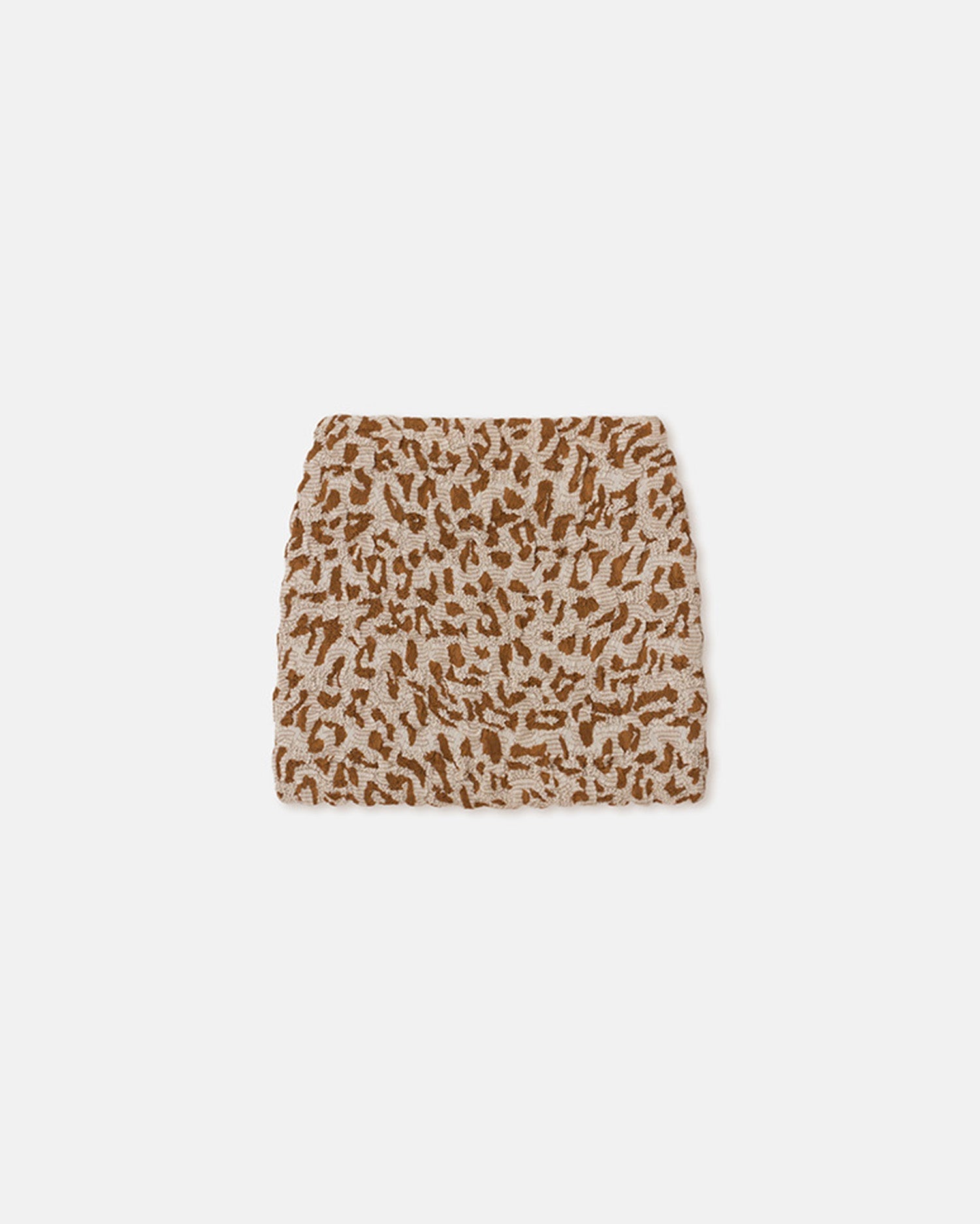 Nanushka Lyle - Seersucker Cotton Voile Mini Skirt - Ocelot