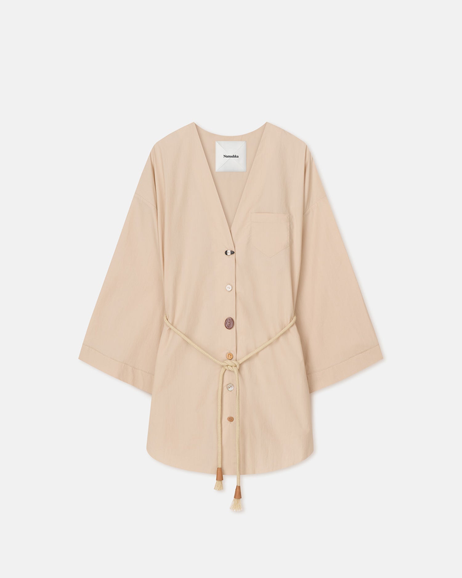 Nanushka Nani - Light Poplin Top - Beige