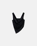 Nanushka Petra - Sleeveless Draped Slip Satin Top - Black