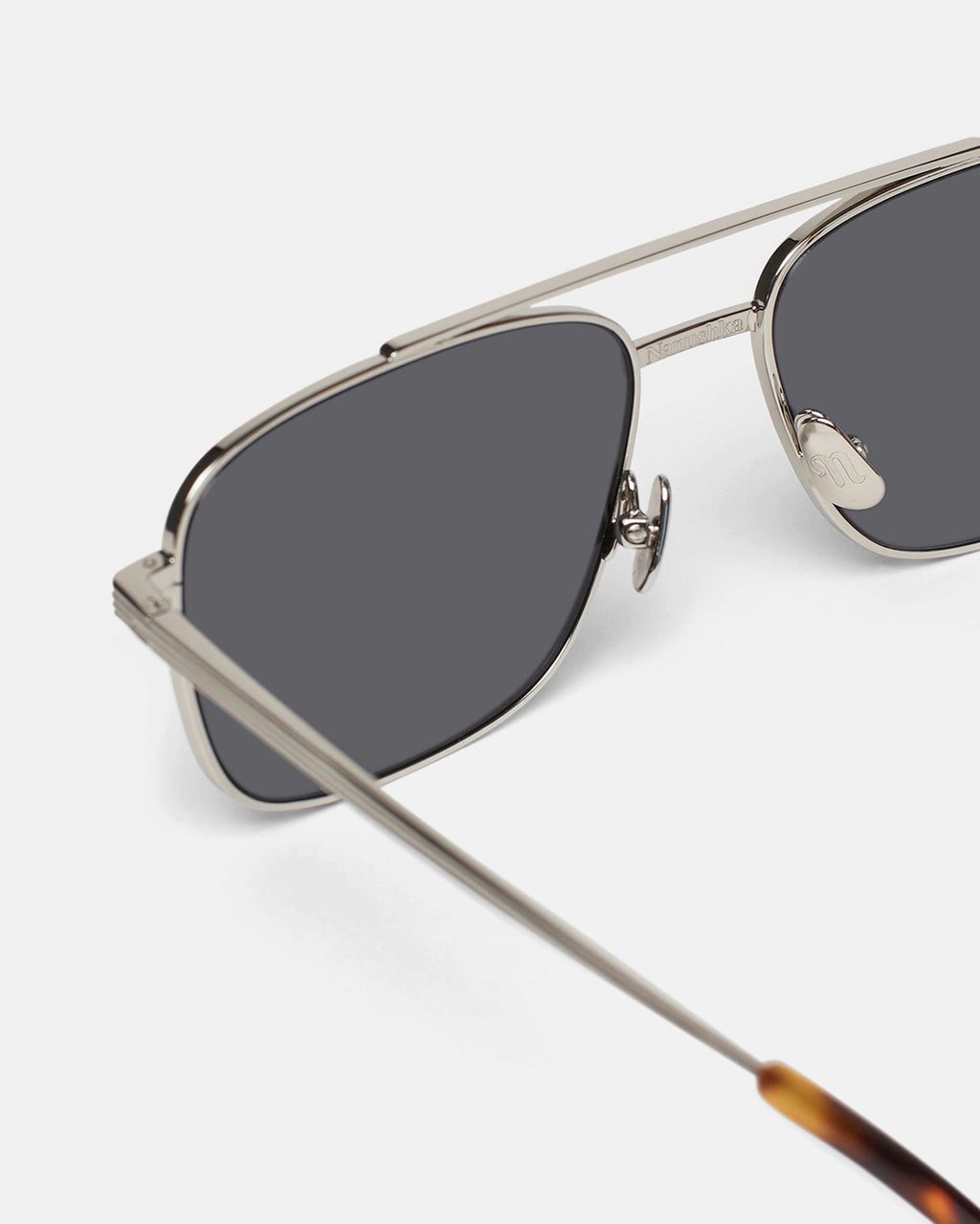 Nanushka Sare - Metal Aviator Sunglasses - Silver
