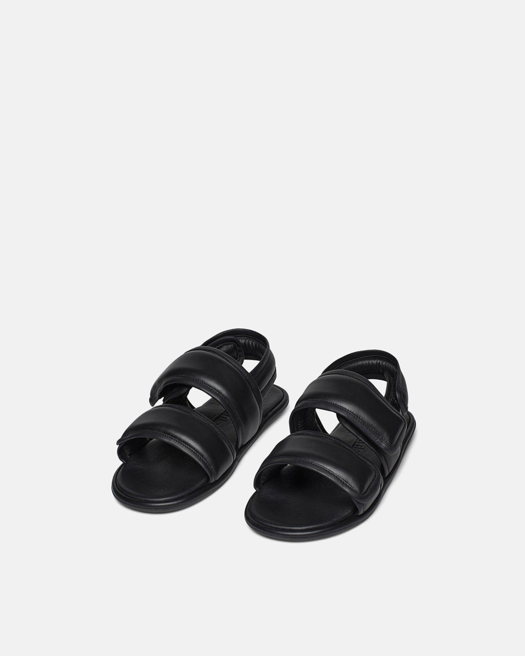 Nanushka Tarrus Mens - Rounded Toe Padded Flat Sandals - Black