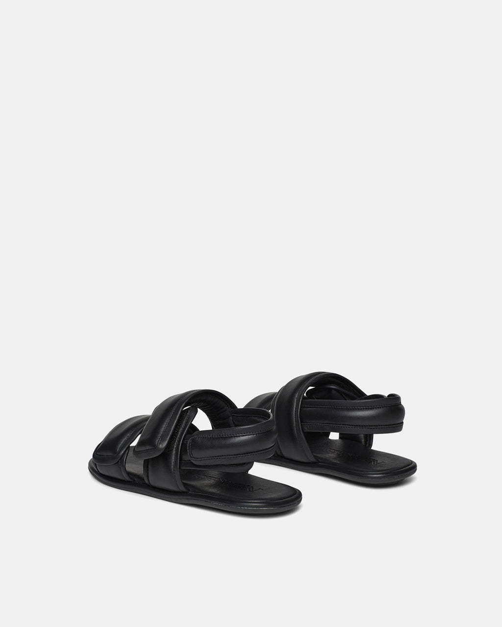 Nanushka Tarrus Mens - Rounded Toe Padded Flat Sandals - Black