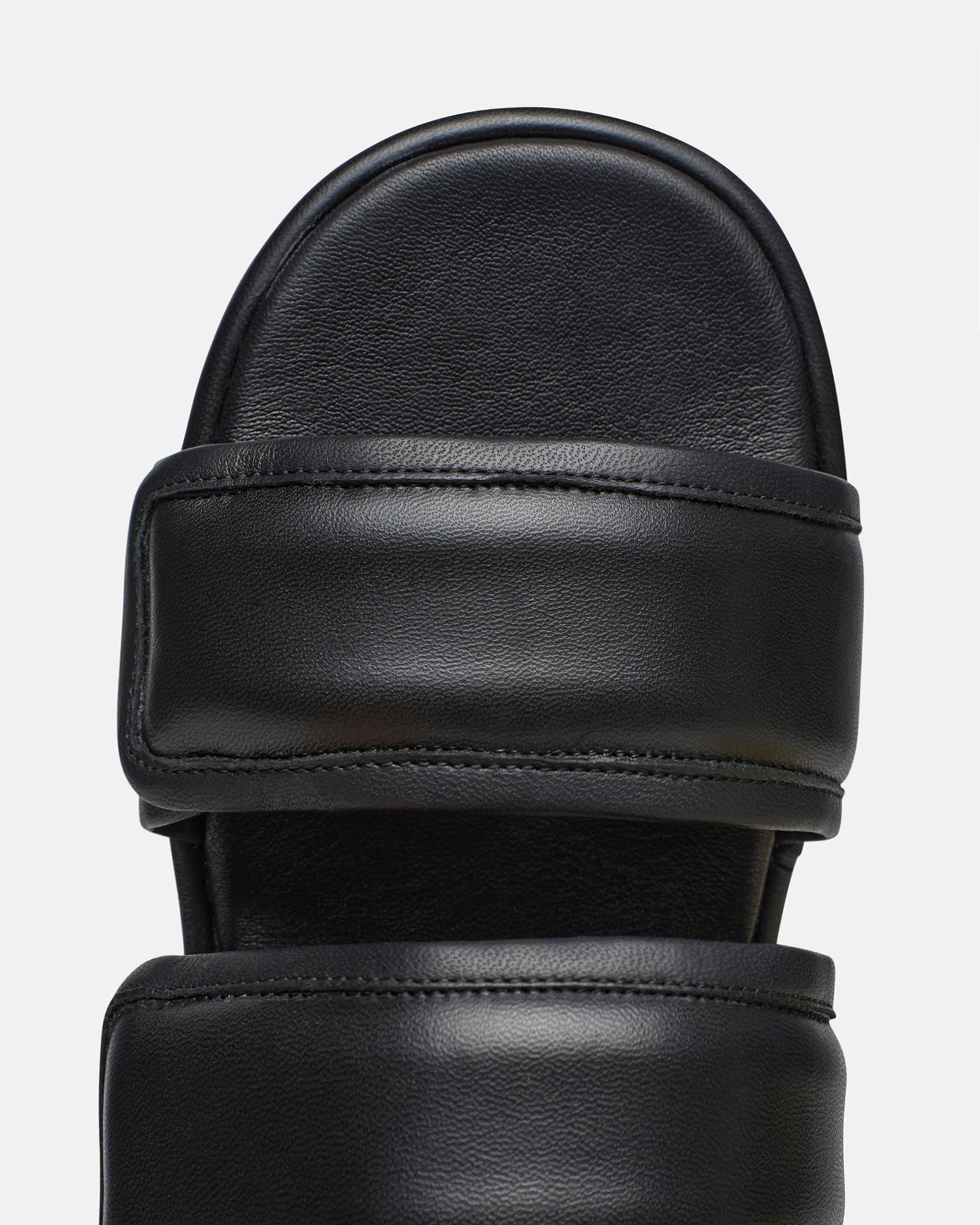 Nanushka Tarrus Mens - Rounded Toe Padded Flat Sandals - Black