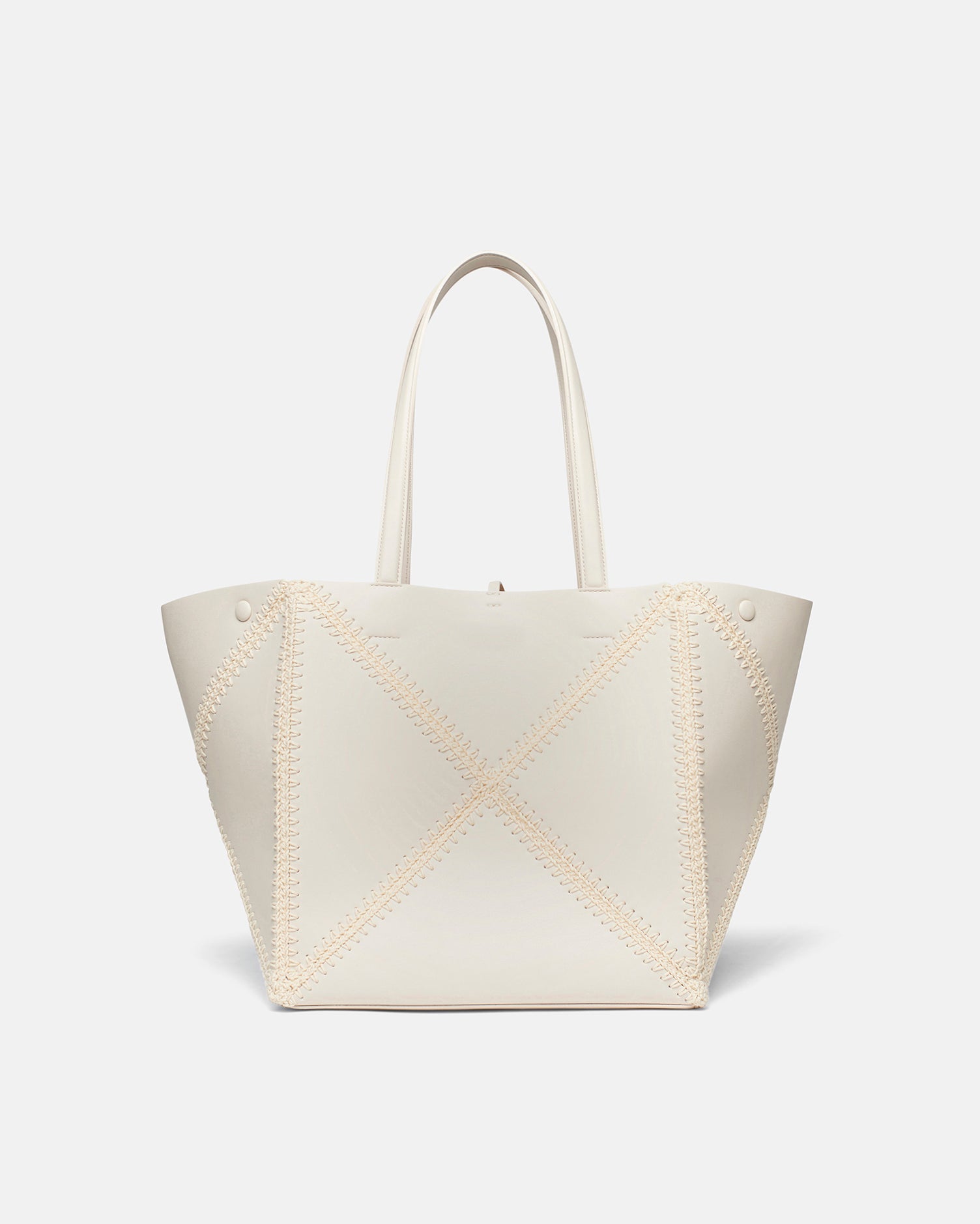 Nanushka Origami Tote - Alt-Nappa Crochet Tote - Off White/Crème