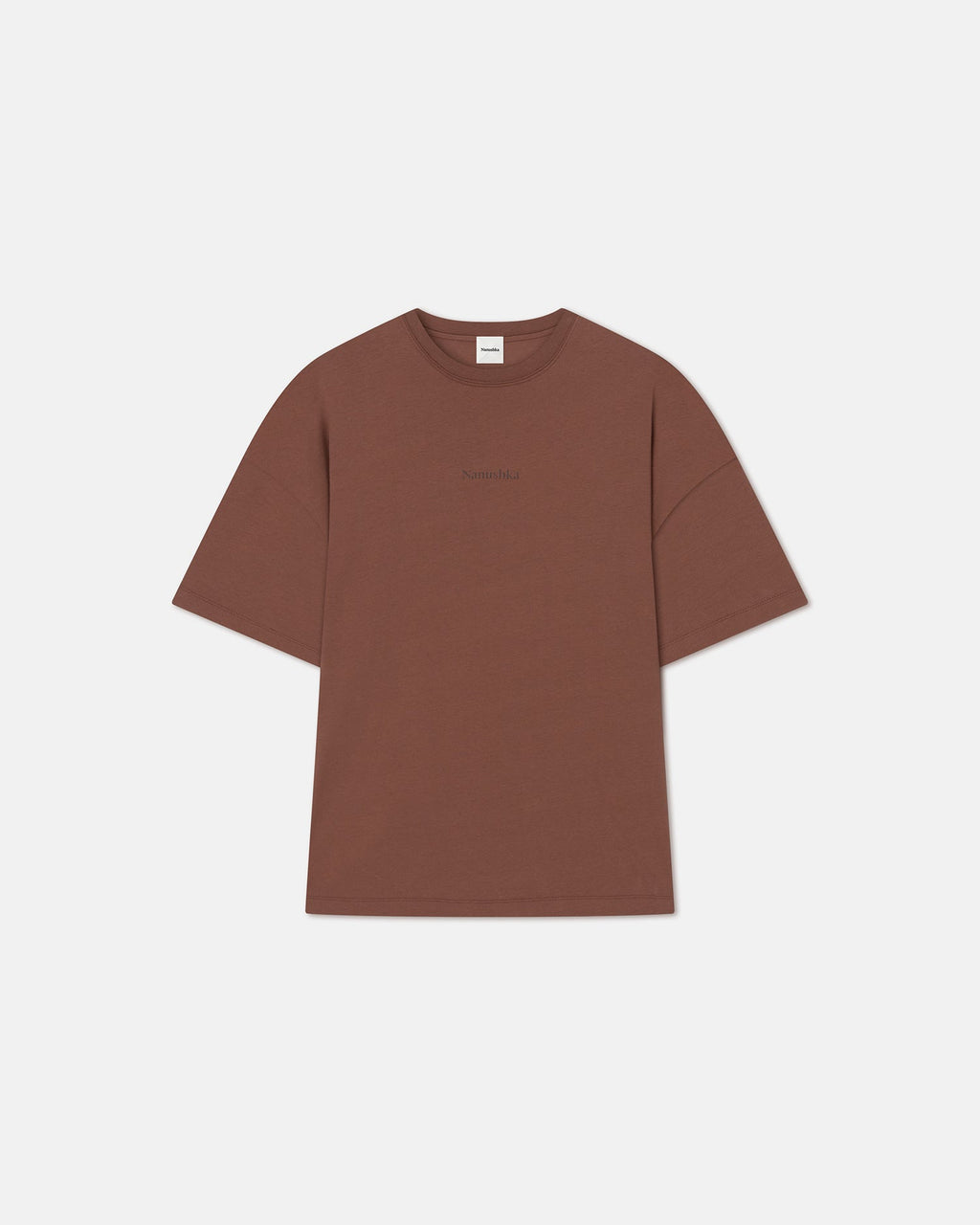 Nanushka Wren - Printed Cotton-Jersey T-Shirt - Rust/Poppyseed Cake