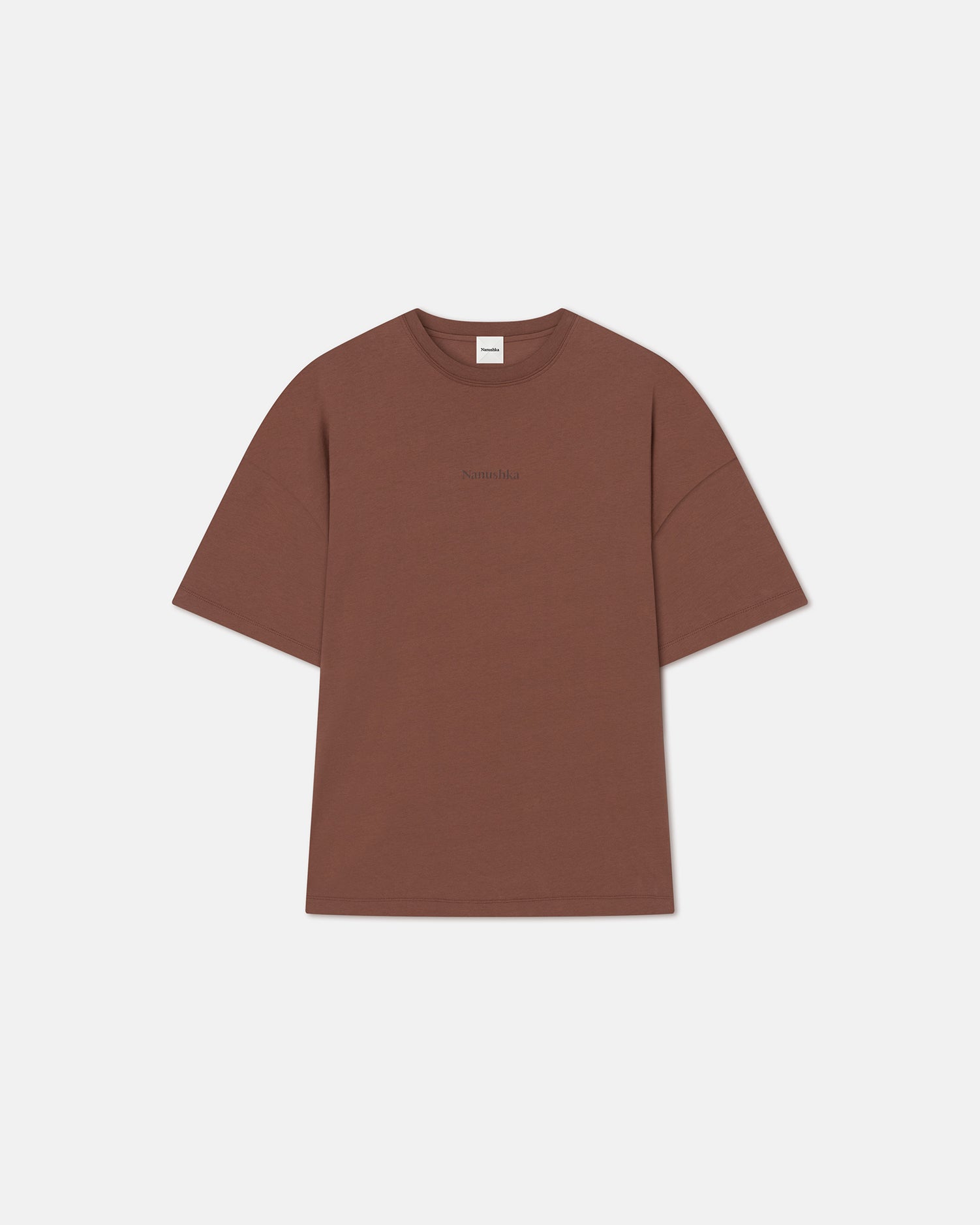 Nanushka Wren - Printed Cotton-Jersey T-Shirt - Rust/Poppyseed Cake