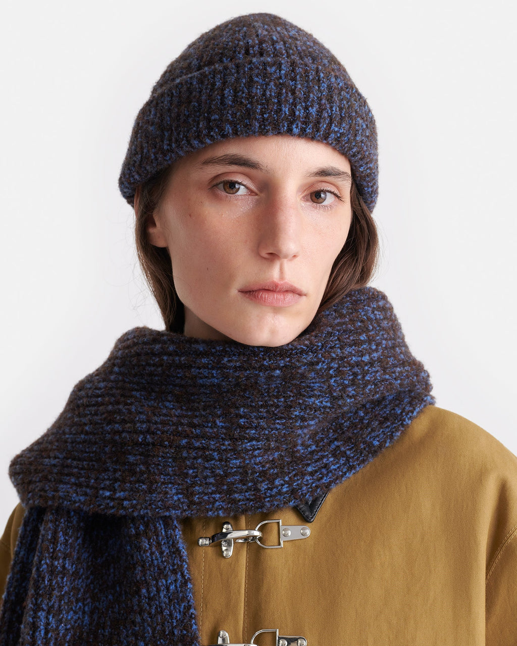 Nanushka Madis - Compact Boucle Beanie - Blue/Brown